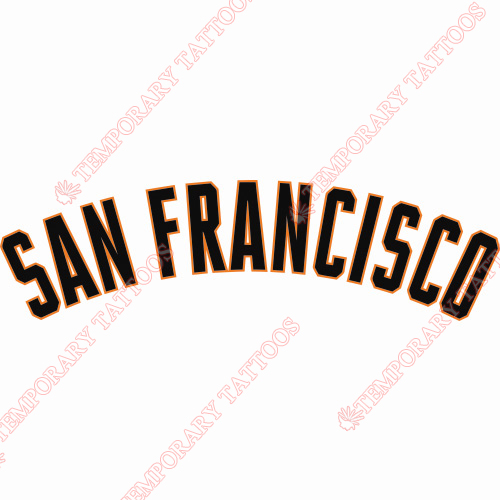 San Francisco Giants Customize Temporary Tattoos Stickers NO.1900
